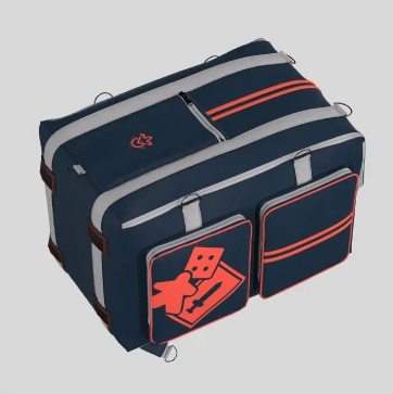 The Adventurer Board Game Bag: Deep Coral with Tabletop Games logo