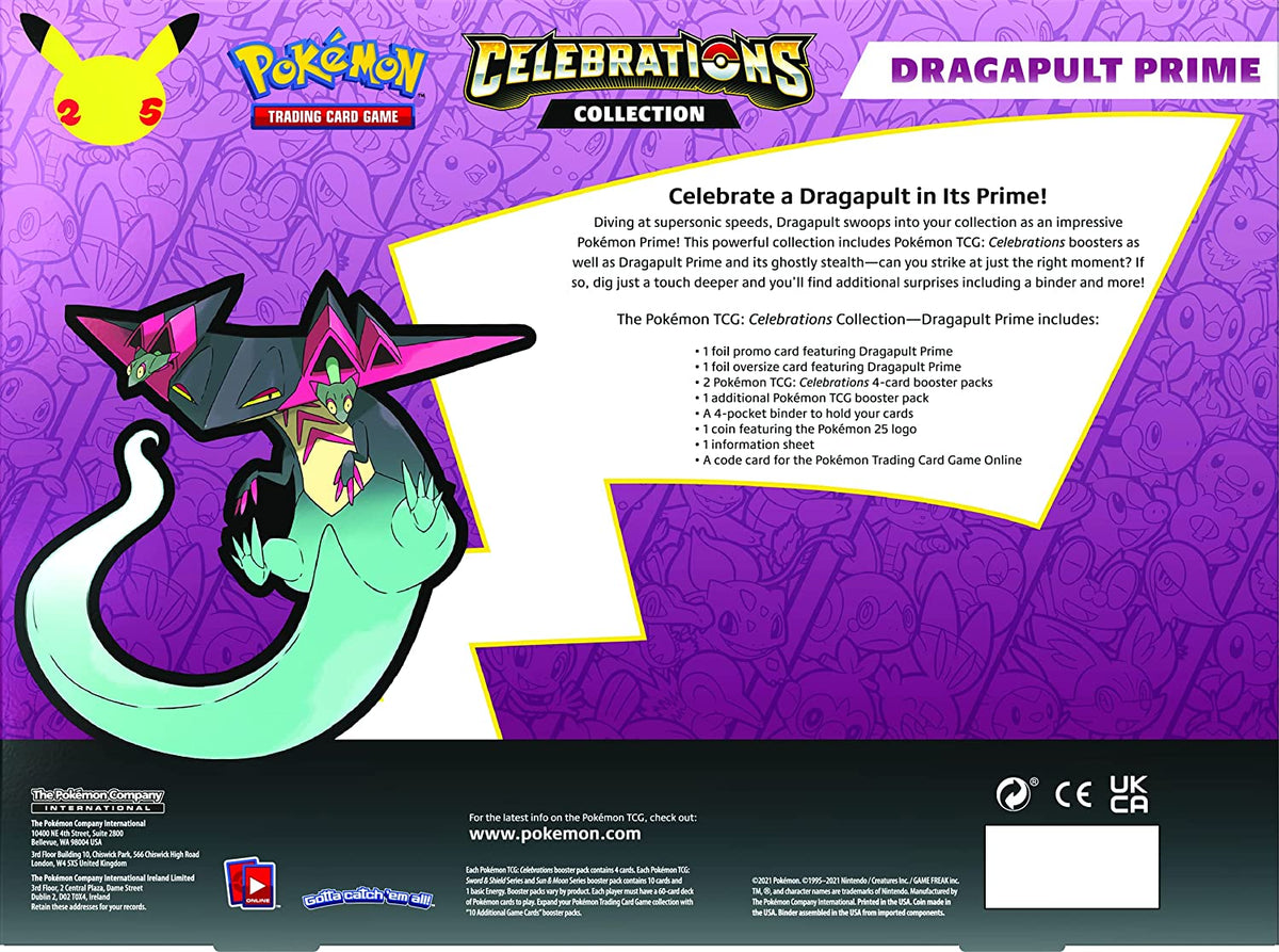 pokemon tcg prime cards Pokemon Celebrations: Dragapult Prime Collection – Little Shop of Magic