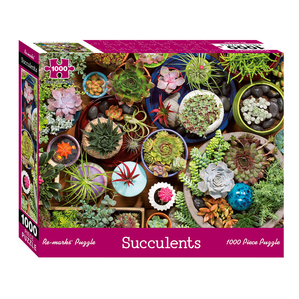 succulent puzzle 1000 pieces Puzzle: Succulents – Little Shop of Magic