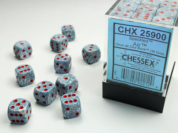 Chessex Dice: Speckled - 12mm D6 Air (36)