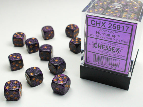 Chessex Dice: Speckled - 12mm D6 Arctic Hurricane (36)