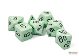 Chessex Dice: Opaque Polyhedral Set Pastel Green/Black (7)