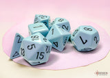 Chessex Dice: Opaque Polyhedral Set Pastel Blue/Black (7)