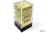 Chessex Dice: Opaque Polyhedral Set Pastel Yellow/Black (12)