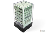 Chessex Dice: Opaque - 16mm D6 Pastel Green/Black (12)