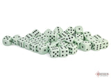 Chessex Dice: Opaque - 12mm D6 Pastel Green/Black (36)