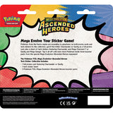 Pokémon Mega Evolution Ascended Heroes trading card game packaging back
