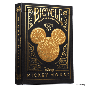 Disney Mickey Mouse inspired Black and Gold Playing Cards