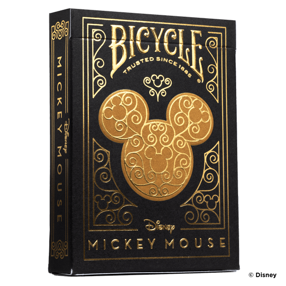 Disney Mickey Mouse inspired Black and Gold Playing Cards