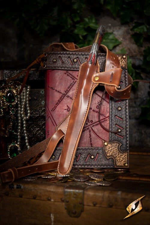 Epic Armoury: Wand Shoulder Holster - Brown Faux Leather
