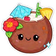 Squishable Coconut Sticker