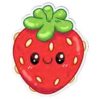 Squishable Strawberry Sticker