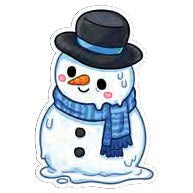 Squishable Melted Snowman Sticker