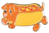 Squishable Dachshund Hot Dog Enamel Pin