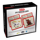 Box of D&D Epic Monster Cards with illustrations on a white background