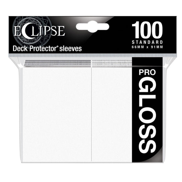 Deck Protector Sleeves: Eclipse Gloss Standard - Arctic White (100ct)