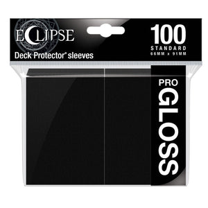 Deck Protector Sleeves: Eclipse Gloss Standard - Jet Black (100ct)