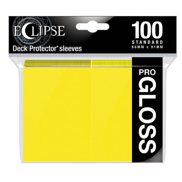 Deck Protector Sleeves: Eclipse Gloss Standard - Lemon Yellow(100ct)