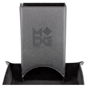 Leather Fold Up Dice Tower : Black