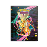 Pokémon Trading Card Game binder with colorful Pokémon characters on a black background
