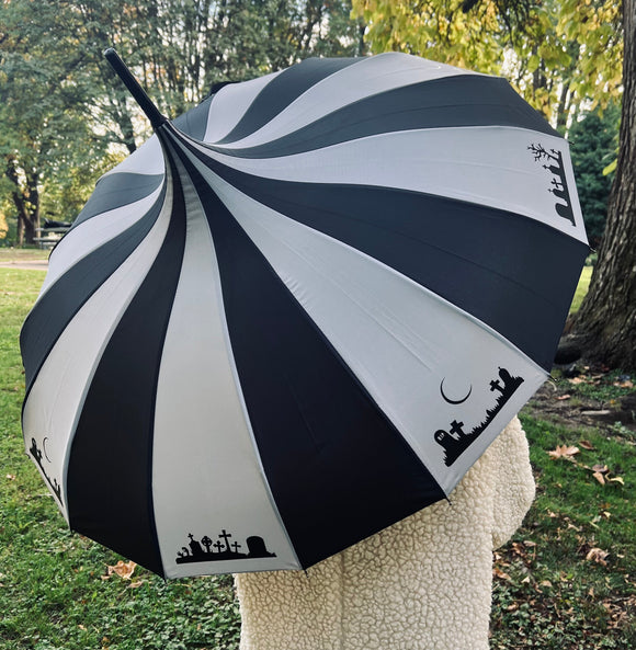 Witchwood Bags: Charcoal Cemetery Umbrella
