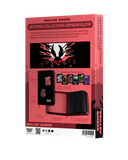 Product packaging for 'Cryptids Collection: Crimson Glow' by Donaru Bider with illustrations and text on a red background.