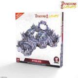 Dungeons & Lasers game accessory packaging with a dragon design on a white background
