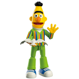 Toy figure of a character from Sesame Street on a white background