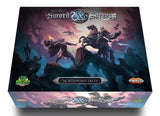 Board game box for 'Sword & Sorcery' with fantasy artwork on a white background