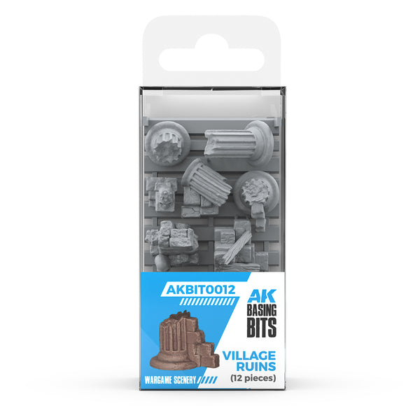 AK Interactive Basing Bits: Village Ruins (12 Pieces)