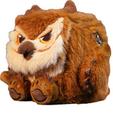 Plush toy resembling a bear with a white muzzle on a white background