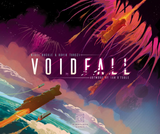Cover of 'Voidfall' board game with space-themed artwork and text.