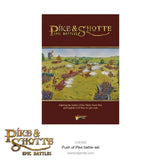 Pike & Shotte Epic Battles game box with a battle scene illustration on a white background