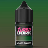 Turbo Dork Grave Robber paint bottle on a green background