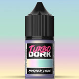 TurboDork Motherlode paint bottle on a colorful gradient background