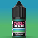 Turbo Dork paint bottle with gradient background