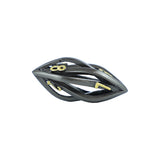 black elliptic die on a white background