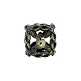Decorative die with a wreath on a white background
