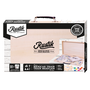 Rustik Deluxe Wood Case: Mexican Train Game