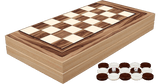 Backgammon - 19" American Walnut Decoupage Backgammon Set