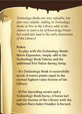 Text on a book page about technology books and their impact on a library setting.
