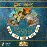 Board game packaging for 'The Lord of the Rings' by Similo with character cards and game pieces on a blue background.