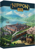 Board game box titled 'Nippon' with a scenic illustration of a factory and train.