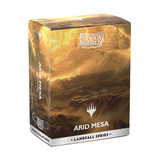 Dragon Shield Arid Mesa packaging with desert landscape design on a white background