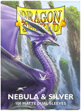 Dragon Shield packaging with a purple dragon design against a waterfall background