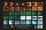 Collection of various textures and patterns on a black background