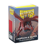 Dragon Shield Crimson & Silver card sleeves packaging with a dragon illustration on a white background