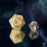 Q Workshop: Jumbo Dice Set - Elvish Shimmering Beige and Copper