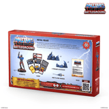 Masters of the Universe Battleground game box with figures and cards on a white background
