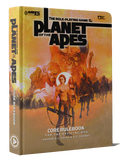 Planet of the Apes role-playing game core rulebook with vintage design elements.